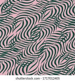 Resumen del Vector Floral Tropical Y Repetido De Luz. Hojas Gráficas De Árbol Luminoso. Patrón, Arte Gráfico Eco Y De Diseño. Patrón Verde Sin Precedentes. Vector,