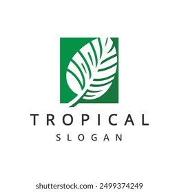 Tropical logo. Resort and Spa emblem, Tropical cosmetics, Beauty, Banana leaves Logo