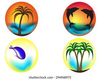 Tropical logos.