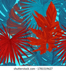 tropical luxury seamless pattern. super trend bright literate future neon acid psychedelic bright trendy for design fashion business textile design