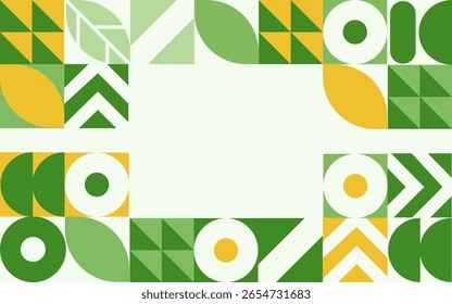 Tropical mango geometric abstract background