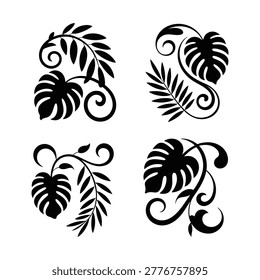 Tropical Monstera Leaf Decorative Ornaments