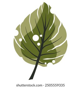 Tropical Monstera Plant Illustration Flat Vector. Botanical Cartoon Element on White Background good for Fashion, Beauty and Spa Design Product.