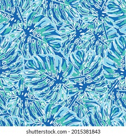 Tropical, monstera seamless  Hawaiiann pattern. summer seamless cool funky  pattern.