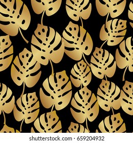 Tropical monstera seamless pattern