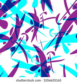 Tropical motif abstract seamless pattern.
