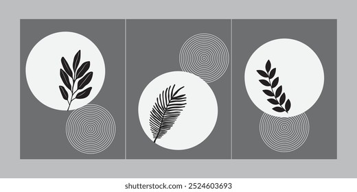 tropical and natural abstract art background wall decoration