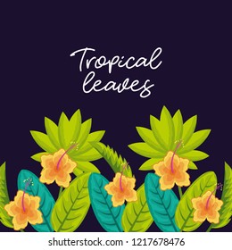 tropical natural leaves