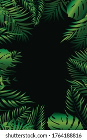 Tropical Natural Palm Background. Vector Illustration EPS10