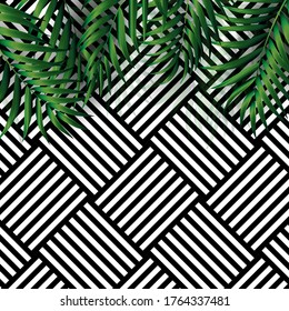 Tropical Natural Palm Background. Vector Illustration EPS10