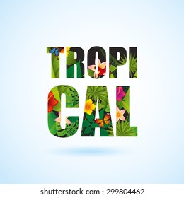 tropical nature design, vector illustration eps10 graphic 