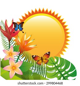 tropical nature design, vector illustration eps10 graphic 