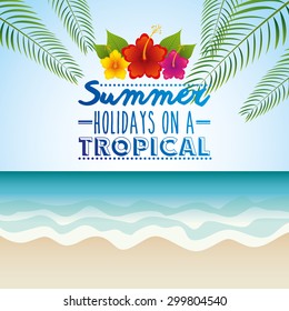 tropical nature design, vector illustration eps10 graphic 