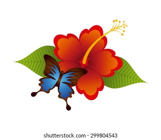 tropical nature design, vector illustration eps10 graphic 