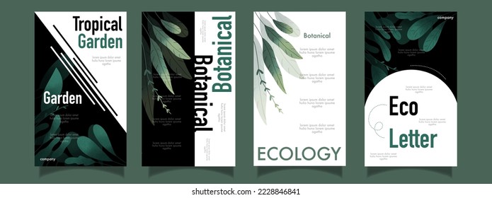 tropical nature flyer concept template design