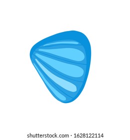 Tropical ocean animal design isolated on white background. Seashell icon in flat style. Vector illustration