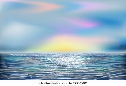 Schöne Tapete aus dem tropischen Ozean, Vektorillustration