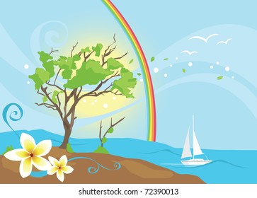Tropical ocean breeze
