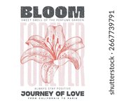 Tropical Orchids flowers Vector Graphic design, bloom yourself slogan. Vector illustration design for fashion, tropical summer flower t-shirt design. graphic, print, slogan tee, t-shirt, poster,