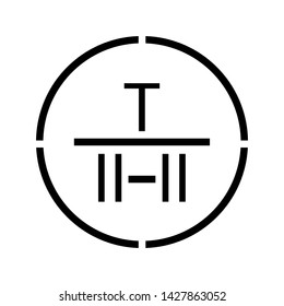 Tropical packaging. Sign on the package The icon is depicted as a mug. Inside the circle is placed on top of the letter "T", which means "tropical", and below are the month and year of packing