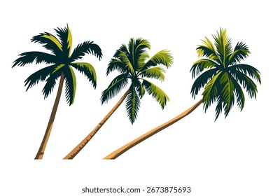 Arte de Vetor de Ilustração de Design de Palma Tropical