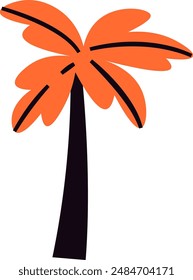 Ilustración vectorial dibujada a mano de palma tropical