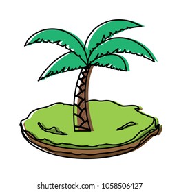 Tropical palm icon 