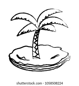 Tropical palm icon 