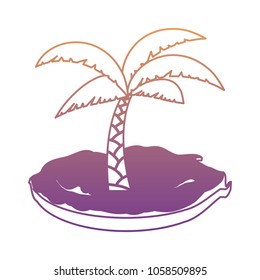 Tropical palm icon 
