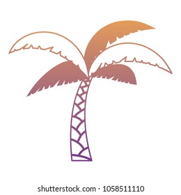 Tropical palm icon 