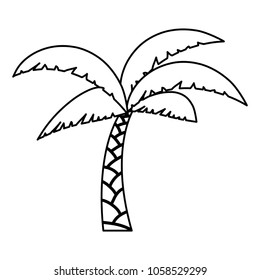 Tropical palm icon 