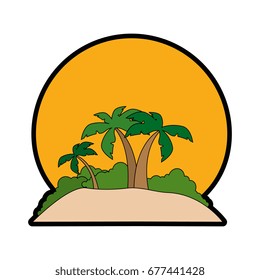 tropical palm icon