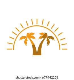 tropical palm icon