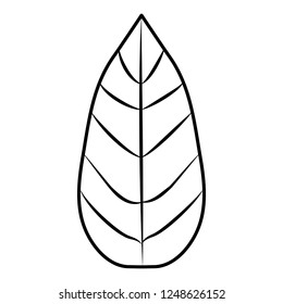 tropical palm leaf cartoon
