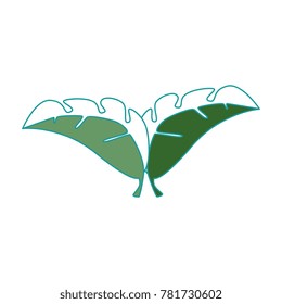 tropical palm leaf icon
