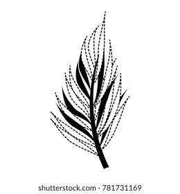 tropical palm leaf icon