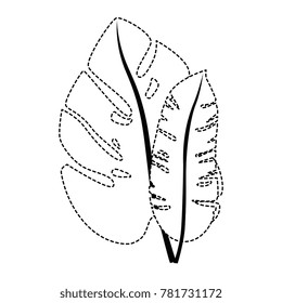 tropical palm leaf icon
