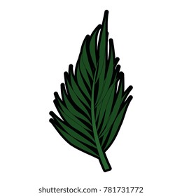 tropical palm leaf icon