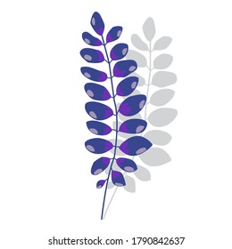 Icono de hoja de palma tropical. Ilustración del vector