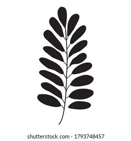 Tropical palm leaf icon. Vector illustration