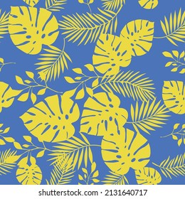 Tropical palm leaf illustration background