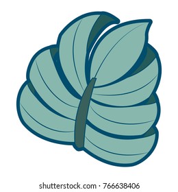 tropical palm leaf jungle floral icon