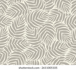 Tropical palm leaf seamless pattern design. leaves pattern.