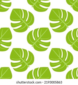 Tropical palm leaf Seamless vector illustration pattern background. Design for use All over textile fabric print wrapping paper backdrop and others. Summer plant leaves graphic design