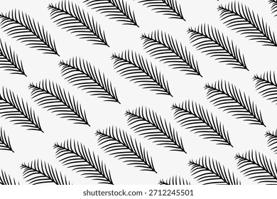 Tropical Palm Leaf sem emenda padrão vetor para tecido e papel de parede
