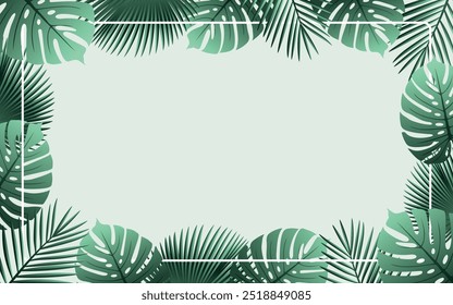 Arte Vetorial Tropical Palm Leaf para Designs de Verão e Branding