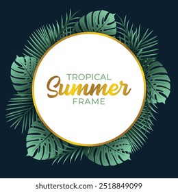 Arte Vetorial Tropical Palm Leaf para Designs de Verão e Branding