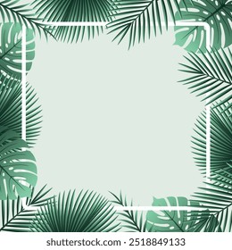 Tropische Palmenblatt-Vektorkunst für Sommerdesigns und Branding