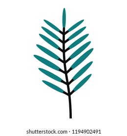 Tropical Palm Leaf. Vector Illustration Isolated On White Background.