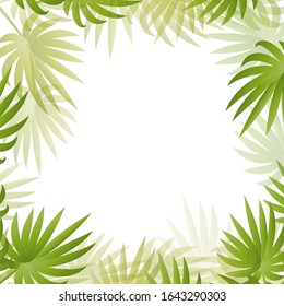 Tropical Jungle Palm Tree Leaves On Stock Vector (Royalty Free) 1040483584